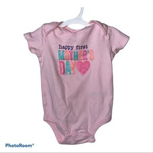 First Mother’s Day Pink Baby Onesie Size 12 months